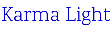 Karma Light 字体